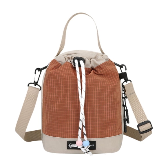Bolso bandolera multifunción para botella de agua con correa ajustable y aislamiento térmico. Naranja caqui