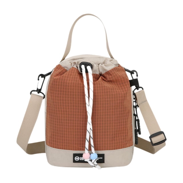 Bolso bandolera multifunción para botella de agua con correa ajustable y aislamiento térmico. Naranja caqui
