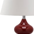 thumbnail image 4 of SAFAVIEH Eva 24 in. Red Glass Table Lamp with Off-White Cotton Shade, Set of 2, 4 of 5