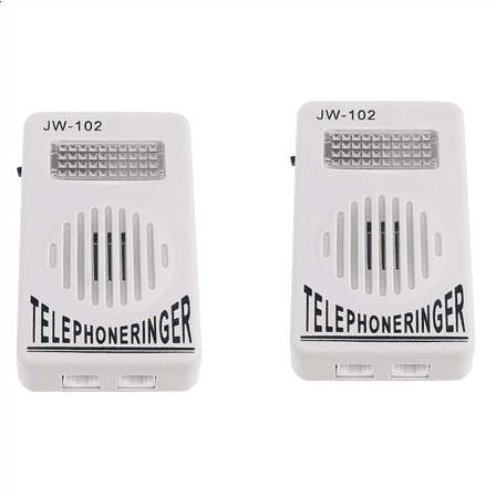2X Telephone Ringer Phone Amplifier Wall Ring Speaker Strobe Light Flasher Bell Extra-Loud Sound
