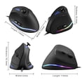 thumbnail image 7 of Wired Vertical Ergonomic Gaming Mouse with 5D Rocker, 10000 DPI, 11 Programmable Buttons & RGB Lighting, USB Gaming Mouse for PC Laptop Computer, 7 of 7