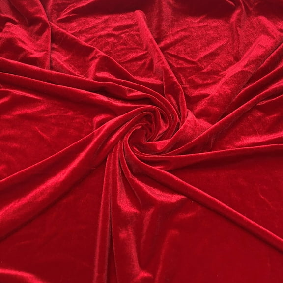 Red Crimson Stretch Velvet Solid