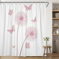 thumbnail image 4 of Farmhouse Rustic Shower Curtain ,Pretty Butterfly Dandelion Bathroom Decor Curtain，72x72inch, 4 of 6