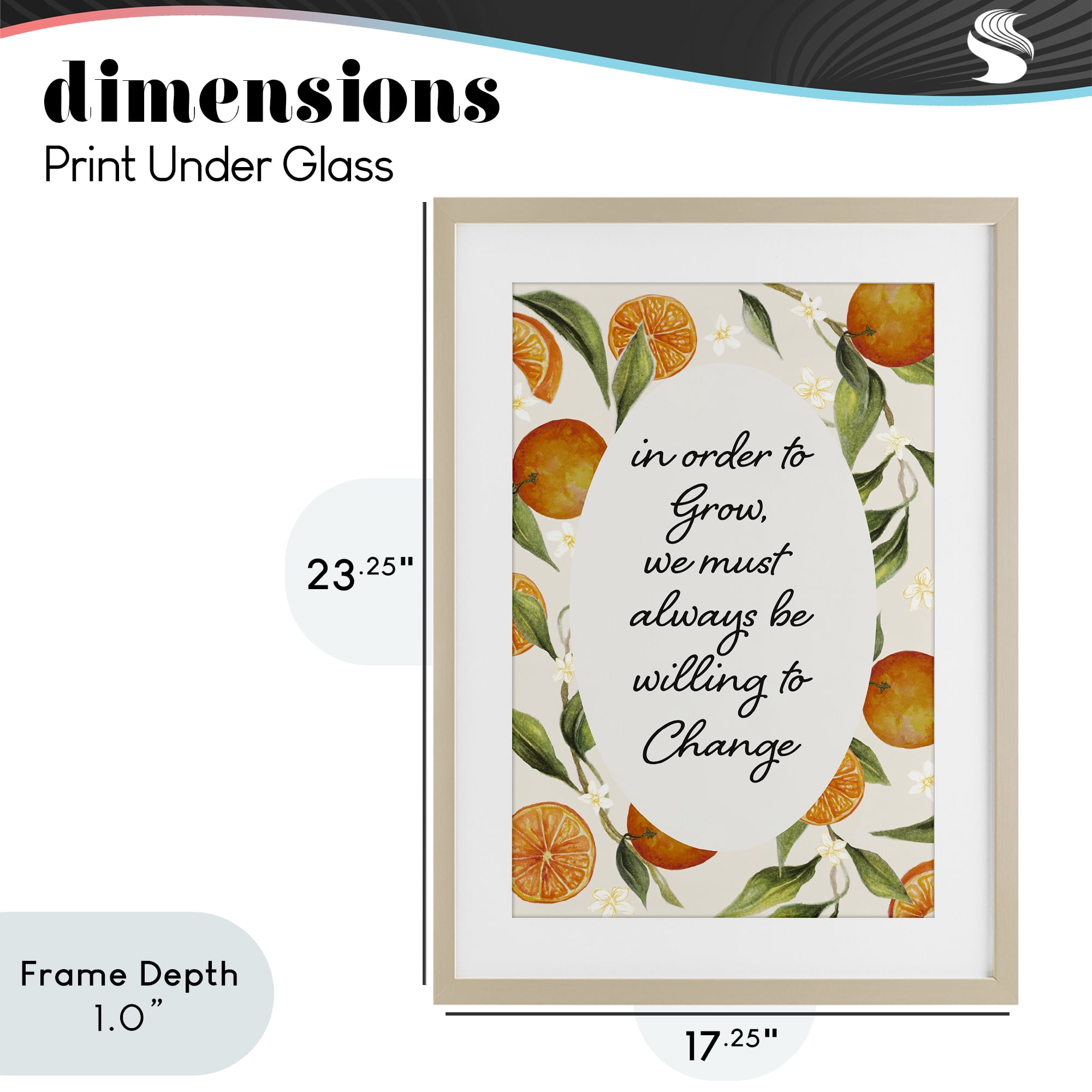 Stupell Industries Willing To Change Quote Birch Framed Print Under Glass, design by Janice Gaynor