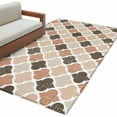thumbnail image 2 of 4x6 Area Rugs, Ombre Brown Geometric Plaid Retro Abstract Morocco Gingham Non-Skid Rubber Backing Large Rectangle Rugs - Living Room Bedroom Home Office, Indoor Floor Mat Carpets Washable Rug, 2 of 9
