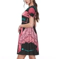 thumbnail image 2 of Disketp Ribbon With Angel Wings para Vestido de Manga Corta para Mujeres, Vestidos de Verano para Mujeres, Casual y Holgado para la Playa, 2 of 6