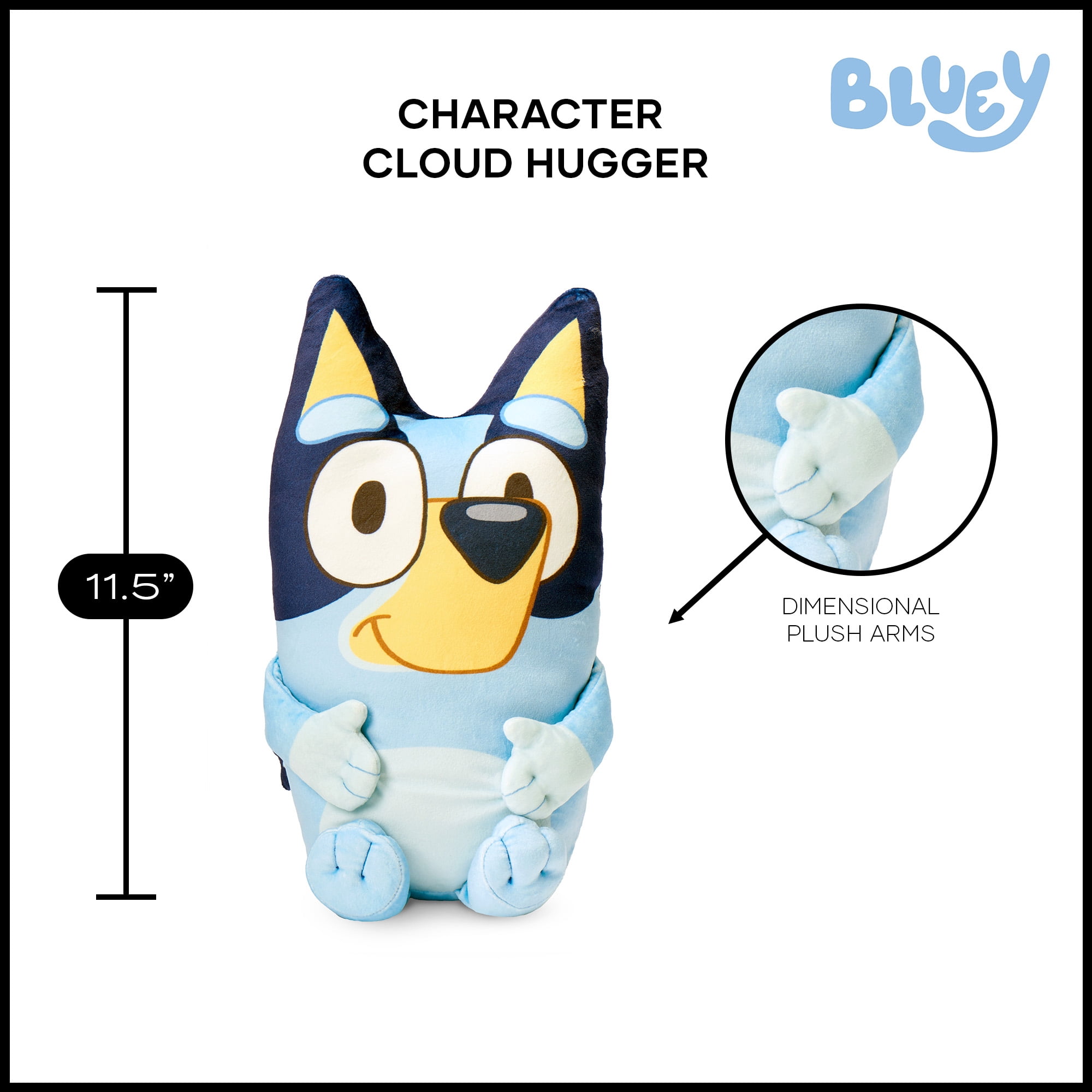 Bluey Ultra Soft Plush Cloud Hugger PiIlow - 11.5 Inches Character Pillow for Kids