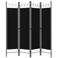 thumbnail image 2 of vidaXL 4-Panel Room Divider Black 160x180 cm, 2 of 5
