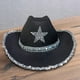 thumbnail image 3 of Sombrero de vaquero , sombreros para , estrella de lentejuelas, sombrero , sombrero de mujer occidental de para Negro Hugo Sombrero de vaquero, 3 of 9