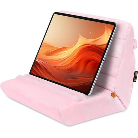 Mosiso iPad Stand Pillow, Multi-Angle Soft Tablet Holder for Lap/Desk/Bed, Pink