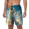thumbnail image 1 of Fotbe Cute Angel Winged Rabbit Men’s Swim Trunks Quick Dry Swim Shorts Board Shorts with Mesh Lining-Large, 1 of 6