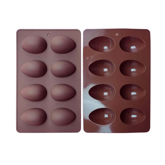 ACDANC Easter Egg Silicone Molds,Easter Egg Shaped Candy Chocolate Mold,Silicone Home DIY Baking Tool for Peanut Butter Chocolate Candy Muffin Cake Cupcake Jello Soap