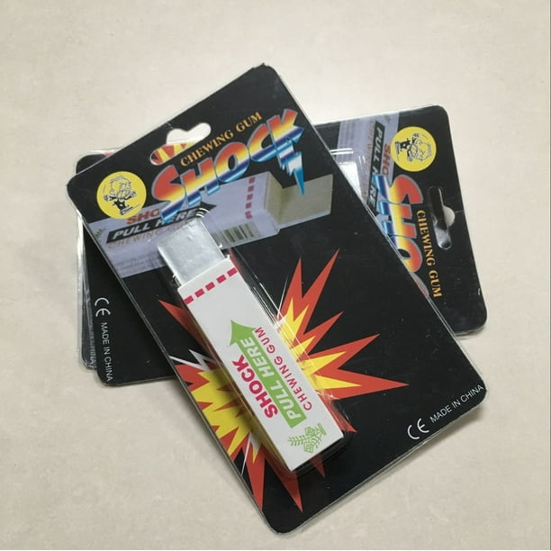 Apmemiss Clearance Safety Trick Joke Toy Electric Shock Shocking Funny Pull Head Chewing Gum Gags, Practical Jokes Novelty Items