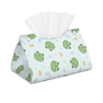 thumbnail image 2 of Lsque Kawaii Frogs Printed Long Tissue Box Cover Holder, Facial Paper Organizer Dispenser,Triangle with Bottom Belt, PVC Leather Decorative Organizer, 2 of 9