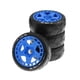 thumbnail image 1 of Adecuado para adaptador Raytheon de 17 mm, neumático de carro de carrera plano 1/8 RC, negro + azul, 1 of 5