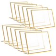 thumbnail image 1 of 12PCS Gold Frame Acrylic Sign Holder Wedding Table Number Holder Slanted Menu Double Sided Stand, 4X6Inch Horizontal, 1 of 7