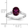 thumbnail image 2 of Primal Gold 14 Karat White Gold 8x6mm Oval Rhodolite Garnet and VS Diamond Ring, 2 of 4