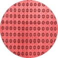 thumbnail image 1 of Ahgly Company Indoor Round Abstract Red Modern Area Rugs, 4' Round, 1 of 4