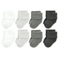 thumbnail image 2 of Hudson Baby Cotton Rich Baby Terry Socks 16-Pack, Solid Gray White, 0-6 Months, 2 of 3
