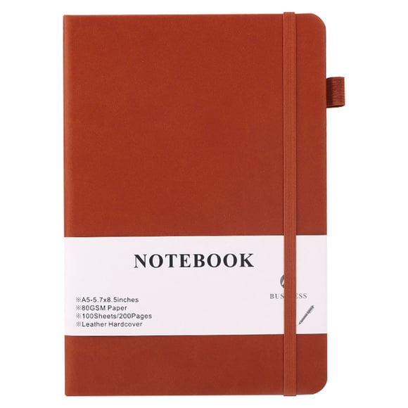 Subject Notebook, Tyeign Lined Journal Notebook 200Pages A5 Medium Size (5.7'' × 8.3'') 100 Gsm Thick Paper – Hardcover Note Book Notebooks for Girls Diary Notebooks Wide Ruled Brown