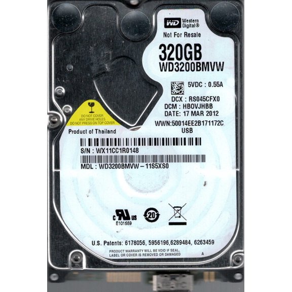 Western Digital WD3200BMVW-11S5XS0 USB 3.0 320GB DCM: HBOVJHBB