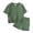 A1#-Green, variant on Kids Solid Pullover Short Sleeve Sweatshirt and Shorts Set, Unisex Summer Outfit