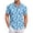 Sky Blue009, variant on QHRMKOG Mens Hawaiian Shirt Loose Fit Print Short Sleeve Beach Shirts Light Tropical Holiday Button Down Hawaiian Shirt Summer Trendy Tops Gray M