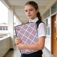 thumbnail image 6 of Haosy Accordion File Organizer Zipper Binder 500 Sheet 6-Tab Expanding File Folder Multi-Pocket 1.2 Inch 3 Ring Pale Mauve Block, 6 of 7
