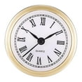 thumbnail image 1 of 61mm Clock Insert Wall Clock Movement with Roman Numeral Battery Silent Non Ticking Rim Classic for Clock Crafts Living room and home , Golden, 1 of 8