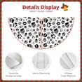 thumbnail image 3 of Bingfone Christmas Tree Skirt Mat Christmas Decoration Interior 36" -Black Footprints, 3 of 6