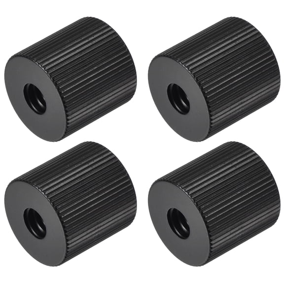 Mic Stand Adapter 1/4-20 Female to 1/4-20 Female Screw Thread Adapter for Microphone Tripod Stand Black 4 Pcs