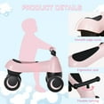 thumbnail image 5 of Qaba Baby Balance Bike for 18-36 Months, Toddler No Pedal Ride-on Walking Bike with 4 Wheels Gifts for Boys Girls, Pink, 5 of 9