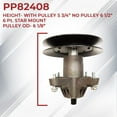thumbnail image 2 of Proven Part Spindle Assembly For 618-0624, 618-0659, 918-0624A, 918-0659A, 82-408 42 Inch Lt1040 Lt1042, 2 of 8