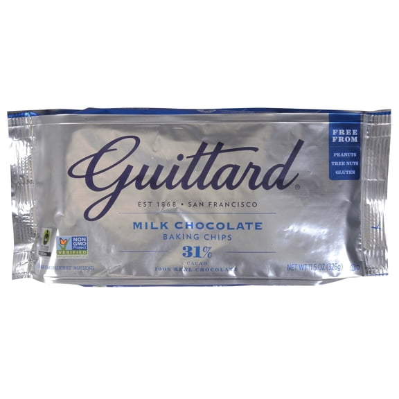 Pack Of 3 Guittard 31% Cacao Milk Chocolate Baking Chips, 11.5 oz (Package May Vary)