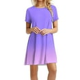 thumbnail image 2 of WILLBEST Spring Dresses for Women 2024 Petite Cotton Women Summer Casual Dresses Short Sleeve Summer Dresses Casual T Shirt Dresses Beach Skirts Mini Dresses Trendy, 2 of 5