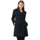 thumbnail image 1 of Abrigos largos de invierno con solapa con muesca y doble botonadura para mujer Azul oscuro XS, 1 of 7