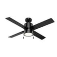 thumbnail image 5 of Hunter 52 inch Indoor Ceiling Fan with LED Light - Black Ceiling Fan with Pull Chain, For Bedroom, Living Room, or Kitchen, Standard Mount, No Remote, 4 Blades - Beck 54215, Matte Black, 5 of 11