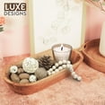 thumbnail image 5 of Luxe Designs | Handmade Decorative Wooden Bowl for Home, Bathroom and Kitchen Counter | Acacia Wood Large Dough Bowl Fits Cosmetics, Keys & More | 17"L x 3" H x 8" W, 5 of 8