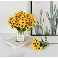 Sunjoy Tech Artificial Sunflower Fake Sunflowers Yellow Small Silk