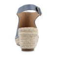 thumbnail image 4 of Journee Womens Crew Wedge Heel Espadrille Sandals, Widths Available, 4 of 10