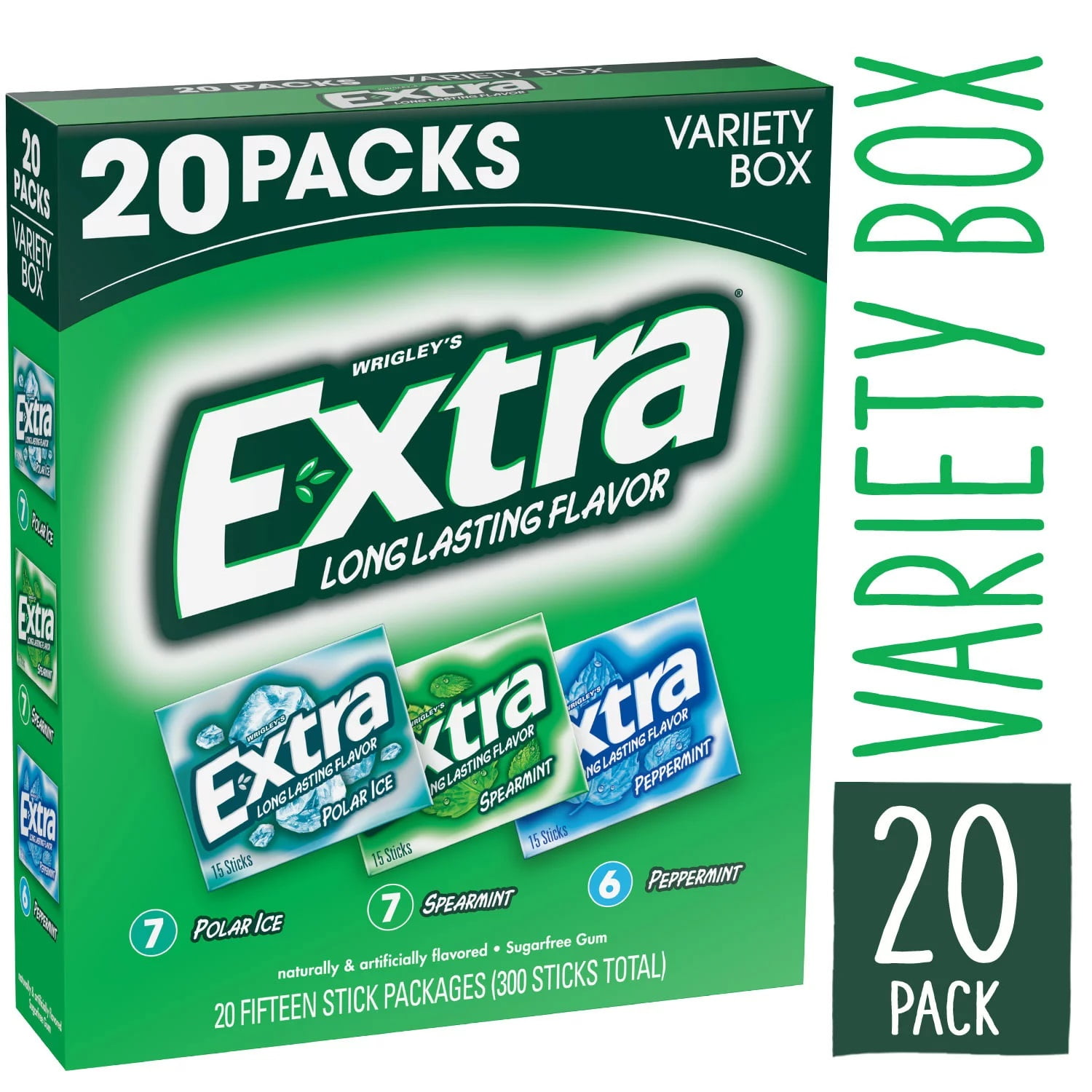 Extra Mint Sugar Free Chewing Gum Bulk Variety Pack (15 pc., 20 pk.)