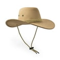 thumbnail image 7 of Cowboy Hat, Sun Hat Faux Felt Leather Suede Travel Cap Western Hat Outdoor Sun Protect Beige, 7 of 7