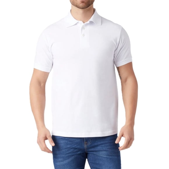Playera Polo para Caballero 100% Algodón Marca Optima – Blanca