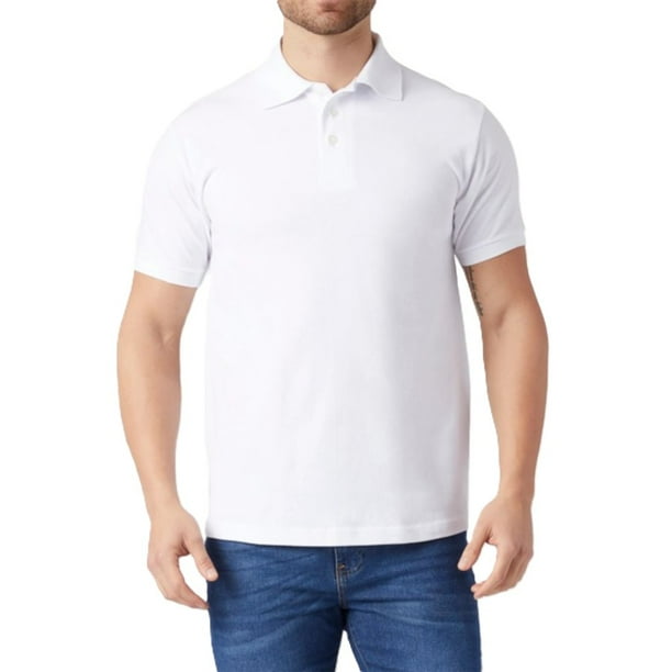 Playera Polo para Caballero 100% Algodón Marca Optima – Blanca