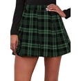 thumbnail image 4 of Women Checkered Ruching Waist-Controlled Mini Skirt, 4 of 6