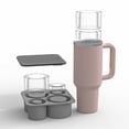 thumbnail image 3 of Cateissary Accesorios ajustados de las bandejas del cubo para la taza fácil de los moldes del cubo de hielo del silicón del hielo del verano del Barra de herramientas gris, 3 of 6