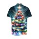 thumbnail image 4 of Blusa y camisa de manga corta con cuello vuelto Camisa de manga corta con estampado navideño para hombre Camisa informal de manga corta con solapa para hombre Tops para hombre, 4 of 4