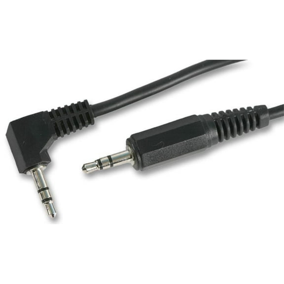PRO SIGNAL - 3.5mm Stereo Jack Plug to Right Angled Plug Lead, 2m Black