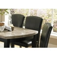 thumbnail image 3 of Contemporary Style 6pc Set Genuine Marble Top Table 4 Chairs Bench Dark Espresso Finish Dining Room Furniture, 3 of 6