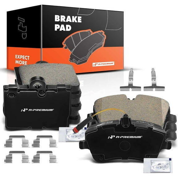 A-Premium Front & Rear Ceramic Disc Brake Pads Set Compatible with Select Mercedes-Benz Models - W203 C230 2002-2007, W203 C240 2001-2005, R171 SLK280/SLK300, R172 SLK30, with Hardware, 8 Pcs